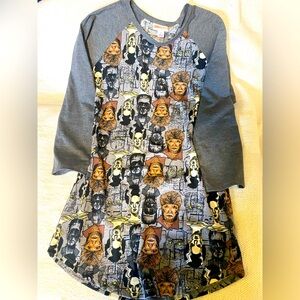 Frankenstein Monster Baseball Tee Small